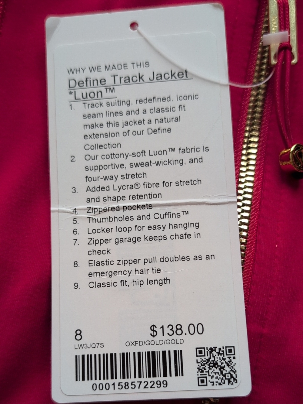 NEW Define Jacket *LUON RED - Picture 5 of 5